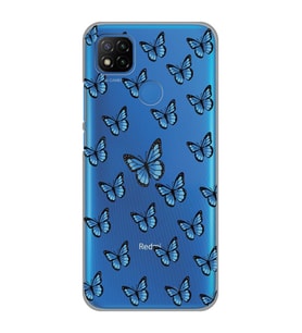 Redmi 9C / Redmi 10A Uyumlu Kelebek Desenli Şeffaf Telefon Kılıfı