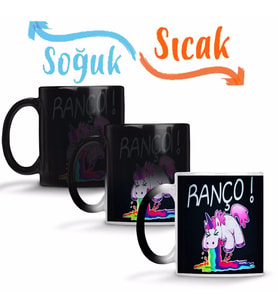 Unicornio Ranço Sihirli Kupa Bardak Porselen