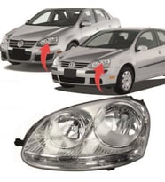 Vw Golf 5 Jetta Sol Far Lambası İçi Nikelajlı 2005-2011