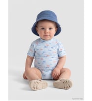 LCW ACCESSORIES Ekru Balık Baskılı Erkek Bebek Tulum Mayo