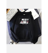 Uchiha İtachi Sharingan Eyes Kapşonlu Sweatshirt (Siyah)