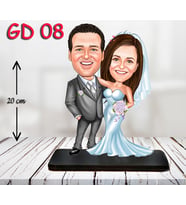 Kişiye Özel Ahşap Biblo - Gelin ve Damat Biblo 8 ( 3D Biblo )