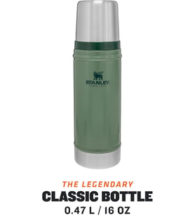Stanley Classic Legendary Vakumlu Çelik Termos, Yeşil (Hammertone Green), 0.47 Litre (Standart)