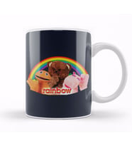 Retro Rainbow Kupa Bardak Porselen