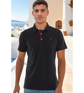 T8582 DEWBERRY ERKEK T-SHIRT-KOYU LACİVERT