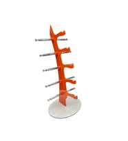 5'li Yelken Model Turuncu Gözlük Standı – Akrilik 5 Bölmeli Organizer