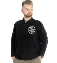 Mode XL Erkek Sweatshirt Polo Selanik İnfinite 22441 Siyah