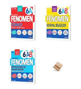 Fenomen 6. Sınıf Maarif 6A Türkçe ve Sosyal Din 6AB 3lü Soru Bankası + Telefon Standı