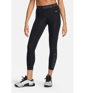 Nike Pro Dri-Fit Women's Mid Rise 7/8 Graphic Leggings Kadın Spor Antrenman Tayt Siyah