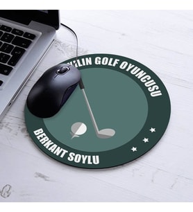 Yılın Golf Oyuncusu İsme Özel Yuvarlak Mousepad