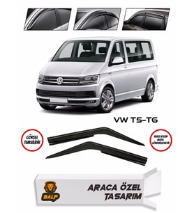Volkswagen Transporter T5, T6 2003 ve Sonrası Cam Rüzgarlığı 2'li (Siyah)