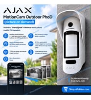 Ajax MotionCam Outdoor (PhOD) Jeweller Kablosuz Dış Mekan Kameralı Hareket Dedektörü BEYAZ