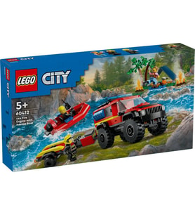 LEGO City 60412 4x4 Fire Truck with Rescue Boat