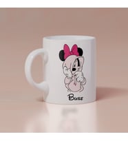 Utangaç Minnie Mouse Baskılı Kupa Kişiye Özel
