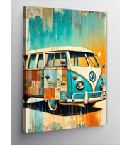 Kanvas Tablo Retro Minibüs Karavan