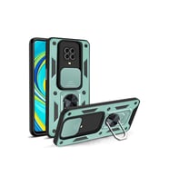 Xiaomi Redmi Note 9 Pro Kılıf Pars Lens Yüzüklü Silikon - Yeşil