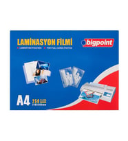 Bigpoint BP694 Laminasyon Filmi A4 125 Mikron 100'lü Kutu