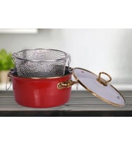 Lexroo Red Emaye Kızartma Tenceresi 22 cm