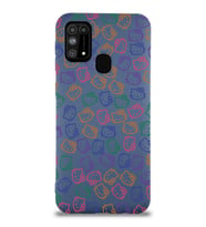 Samsung Galaxy M31 Uyumlu Lansman Kılıf Hello Kitty Tasarımlı İçi Kadife Kapak-Petrol Mavisi (Şeffaf)