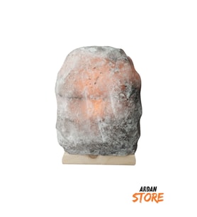 Doğal Işıklı Kaya Tuz Lambası, 3-4 KG, Sağlıklı ve Şık Dekorasyon (Krem)