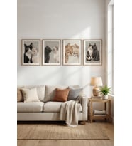 Dekoratif Sanat 4’lü Ahşap Çerçeveli Tablo Seti