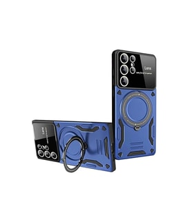 Samsung Galaxy S24 Ultra Kılıf Joy Lens Standlı Kapak - Lacivert