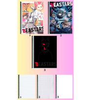 beastars 3 adet defter A4 büyük boy 72 sayfa çizgili_kareli_çizgisiz defter seti