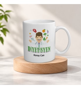 Kişiye Özel İsimli Diyetisyen Meslek Kupa Bardak