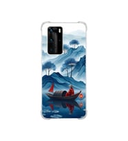 PrintiFy Huawei P40pro ile Uyumlu Simya Serisi Sonsuz Akış Tasarımlı Uv Baskılı Köşe Korumalı Antişok Kılıf