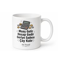 Ay Sonu Bütçe Hesaplayan Memur Esprili Kupa Bardak Komik Hediye Çay Kupası