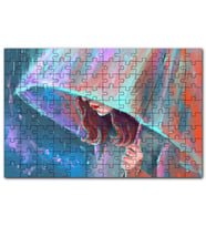 Cakapuzzle Şemsiye Tutan Kadın Görseli Puzzle Yapboz MDF (Ahşap) (120 Parça)