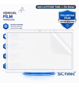 SChitec Dell LATITUDE 7480 Uyumlu Ön Yüzey Nano Şeffaf Hidrojel Ekran Koruyucu