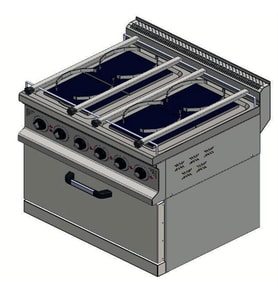 CSA Karacasan 900 Seri 80 cm 4 Gözlü Elektrikli Gemi Kuzinesi80x90x85Cm