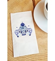 Blue Blanc Vazo Baskılı Garson Katlama 33x33 cm Peçete Sunum Peçetesi 010 20 Adet