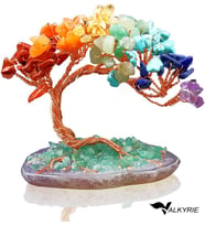 Valkyrie 7 Çakra Reiki Para Ağacı – Doğal Kristal Taş Dekor, Enerji Dengeleme, Feng Shui, Şans ve Pozitif Enerji