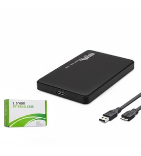 Hadron HDX1752 USB 3.0 2.5 inç SATA HDD/SSD Kutusu Siyah - Ultra Hafif