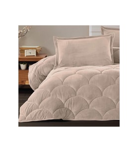 Clasy Wellsoft Çift Kişilik Yorgan Çift Taraflı Fluffy Bej V8 (Açık Bej)