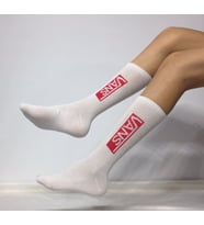 Unisex Vans Desenli Çorap AD-7086VA-101 (Beyaz)