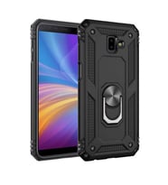 Samsung Galaxy J6 Plus Kılıf Yüzüklü Zırh Tank Vega (Siyah)