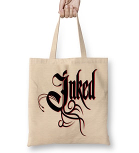 Inked Tattooed Tattoo Lovers & Tattoo Artists Bez Çanta Uzun Saplı