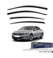Niken VW Passat B8 Cam Rüzgarlığı Kromlu 4'Lü 2015+ Sonrası (Beyaz)