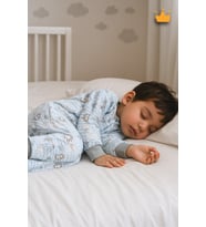 2.5 Tog Yorgan Gerektirmeyen Kalın Elyaf Dolgulu Çocuk Uyku Tulumu Pamuk Astarlı