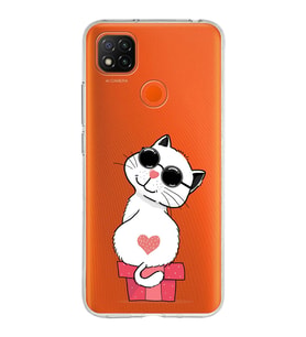Xiaomi Redmi 9C Uyumlu Kapak Coolcat Tasarımlı Şeffaf Silikon Kılıf