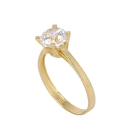 Cigold Tektaş Yüzük 14 Ayar Altın 1,45 Gr OA-K21501028872 (SARI-TABA)