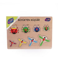 131-132 ONY Ahşap Tutmalı Puzzle Büyükten Küçüğe -Onyıl