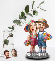 Kişiye Özel Spotify Sevgili Tasarımlı Ahşap Biblo Model-31