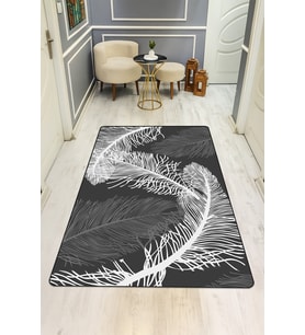 Modern Desenli Dijital Baskı Kaymaz Taban Halı H0957