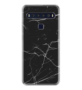 TCL 10L 10 Plus 10SE 20E 20SE 30SE L7 Kılıf Desemli Silikon Siyah Mermer 1299