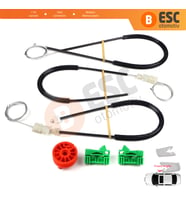 Renault Laguna MK2 X74 BG0/1 KG0/1 2001-2008 8200000938 İçin Ön Sağ Kapı Cam Kriko Tamir Seti
