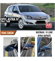 Opel Astra H 2004-2008 Batman Yarasa Ayna Kapağı Piano Black ABS Plastik